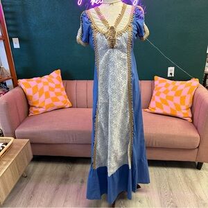 Vintage boho Maxi dress with lace